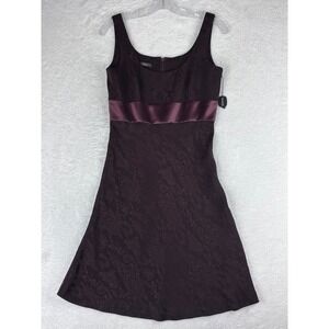 Tahari Dress‎ Paisley Print Sleeveless Party Cocktail Dress Brown Size 8